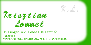 krisztian lommel business card